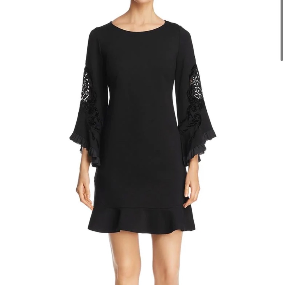 Perfect black dress- Kobi Halperin Klara Party Embroidered Bell Sleeves Dress
